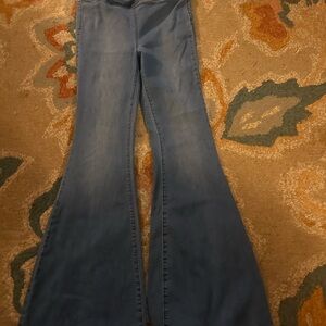 We The Free Blue Flare Wide Leg Jeans